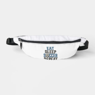 Sacs Banane Chemise de typographie vintage Soccer Eat Sleep Re