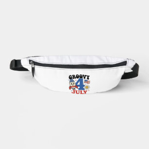 Sacs Banane Chemise patriotique de fusée Groovy 4 juillet Desi