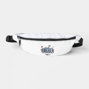 Sacs Banane Chemise patriotique papillon floral Vintage Americ