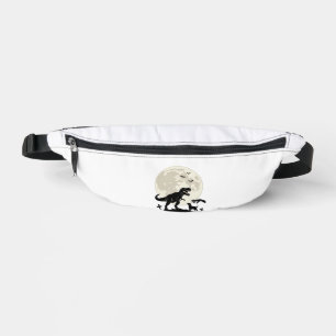 Sacs Banane Chemise silhouette de cimetière de chien dinosaure