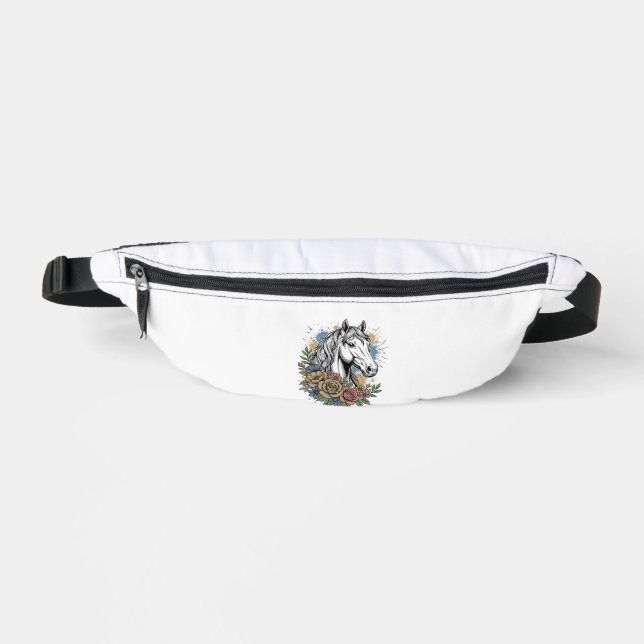 Sacs Banane Chemise vectorielle de conception florale de cheva (Recto)