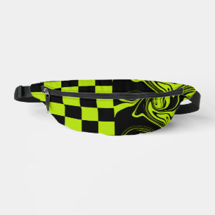 Sacs Banane Chèques et permules - Lime vert et noir