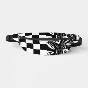Sacs Banane Chèques et tourbillons - Noir et Blanc