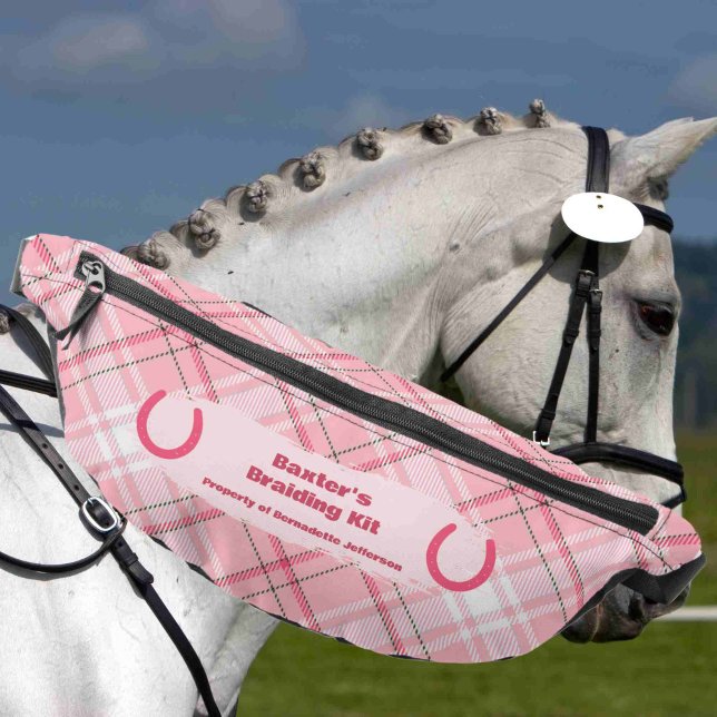 Sacs Banane Cheval rose Plaid Montrer Mane Tail Braiding (Créateur téléchargé)