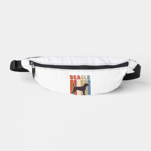 Sacs Banane Chien Beagle Vintage Dessin Vectoriel Rayure Rétro