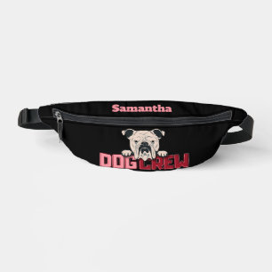 Sacs Banane Chien d'équipage Bulldog personnalisé