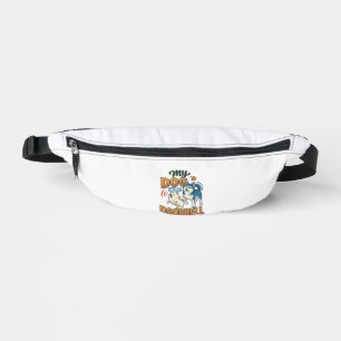 Sacs Banane Chien Est Sonnette Aboie Blanc Bleu_1