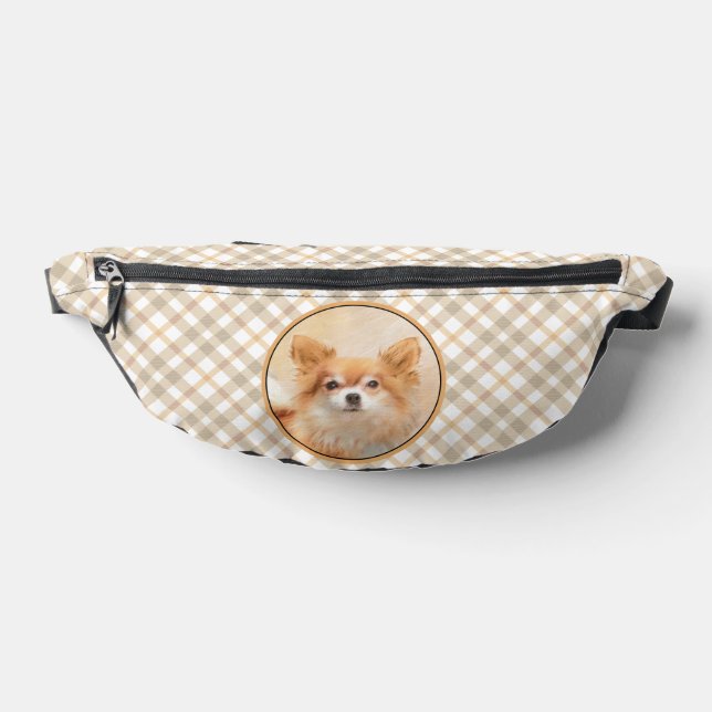 Sacs Banane Chihuahua à Poils Longs Peinture Art Original de C (Poser)
