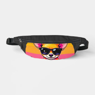 Sacs Banane Chihuahua Coucher de soleil vintage