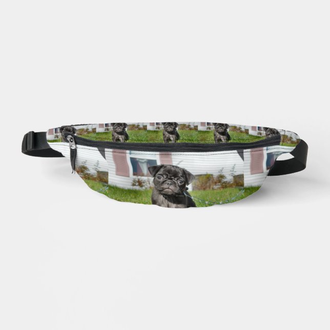 Sacs Banane Chiot en carlin noir (Recto)