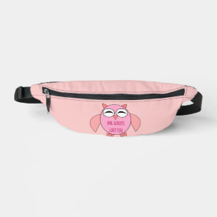 Sacs Banane Chouette de message d'amour mignonne