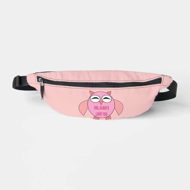 Sacs Banane Chouette de message d'amour mignonne (Recto)