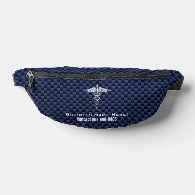 Sacs Banane Chrome Comme Caduceus Symbole Médicale avec le tex (Poser)