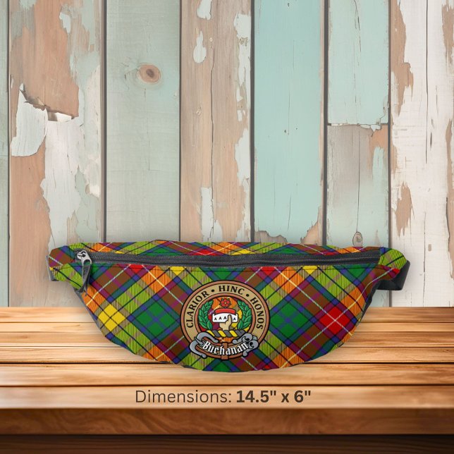 Sacs Banane Cimier du clan Buchanan sur tartan (Créateur téléchargé)