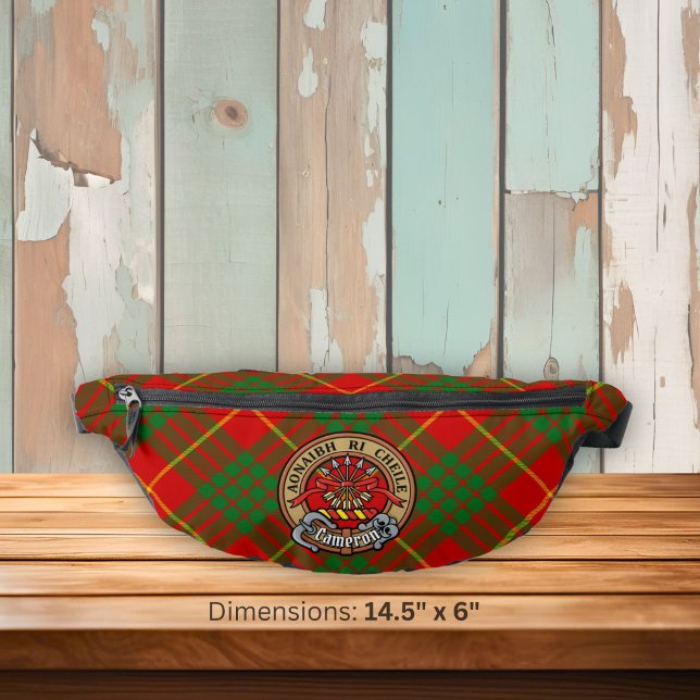 Sacs Banane Cimier du clan Cameron sur tartan (Créateur téléchargé)