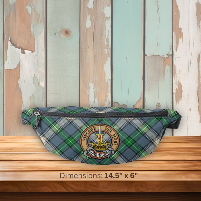 Sacs Banane Cimier du clan MacDowall sur tartan (Créateur téléchargé)