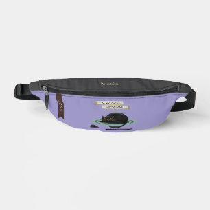 Sacs Banane Citation de chat noir imprévisible Lilac Purple