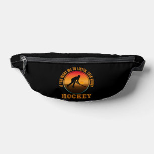 Sacs Banane Citation de hockey drôle silhouette vintage de jou