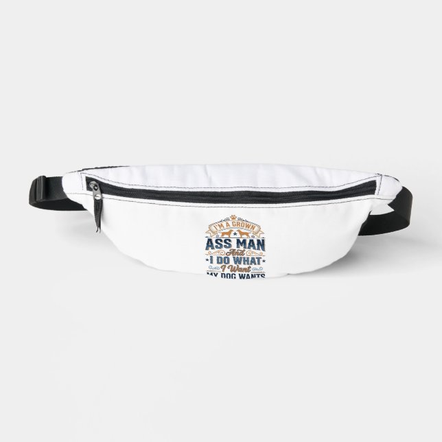 Sacs Banane Citation drôle de propriétaire de chien Design vec (Recto)