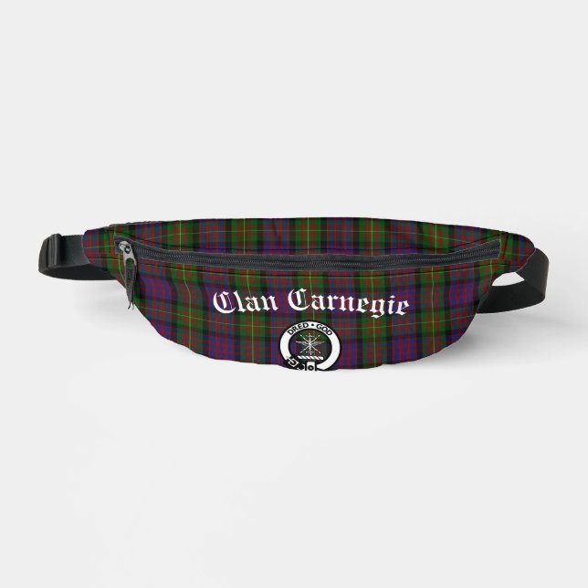 Sacs Banane Clan Carnegie Crest Badge et Tartan (Recto)