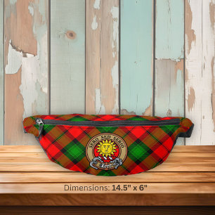 Sacs Banane Clan Kerr Crest sur Tartan