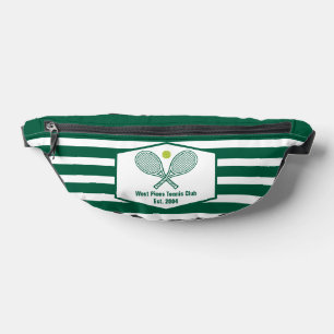 Sacs Banane Club de tennis rayé vert personnalisé Country Club
