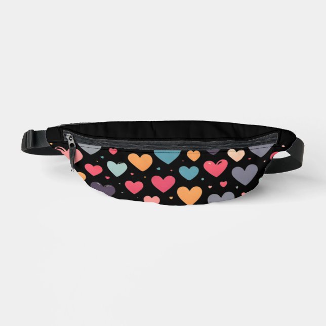 Sacs Banane Coeurs colorés Saint Valentin (Recto)