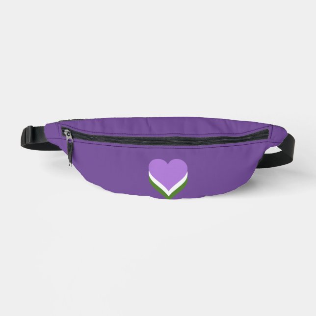 Sacs Banane Cœurs de fierté genderqueer  (Recto)