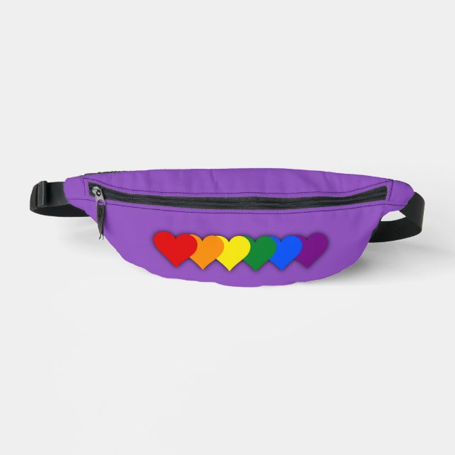 Sacs Banane cœurs de fierté LGBT  (Recto)