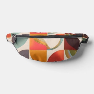 Sacs Banane Collection de Carrés Abstraits populaires Retro