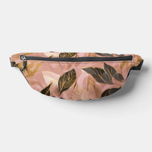 Sacs Banane Collection de Feuilles Boho Populaire en or rose