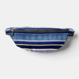 Sacs Banane Collection de rayures de bateaux bleus de la Marin