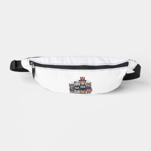 Sacs Banane Conception de chemise d'amour de tournesol patriot