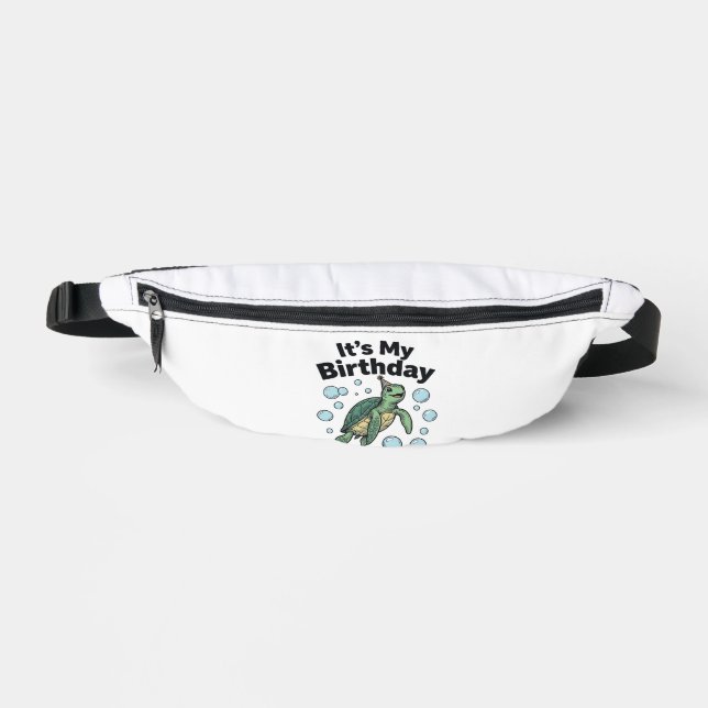 Sacs Banane Conception de chemise d'anniversaire de tortue mar (Recto)