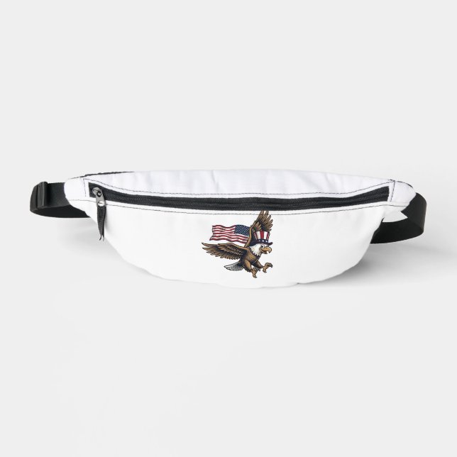 Sacs Banane Conception de chemise de drapeau d'aigle patriotiq (Recto)