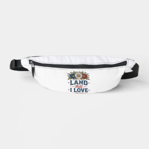 Sacs Banane Conception de chemise de terre florale patriotique