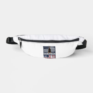 Sacs Banane Conception de chemise pour chien patriotique Dober