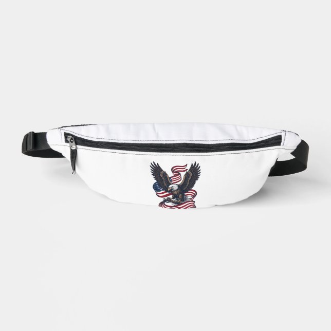 Sacs Banane Conception de chemise vectorielle aigle patriotiqu (Recto)