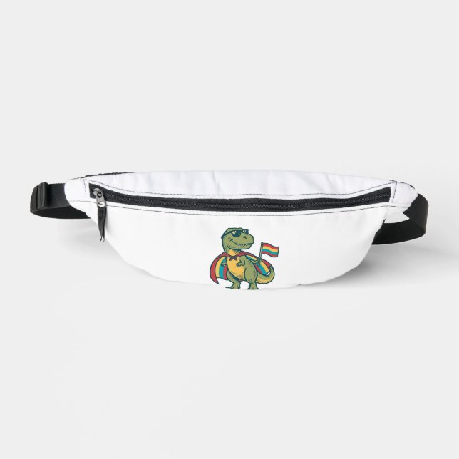 Sacs Banane Conception de chemise vectorielle de dinosaure de  (Recto)