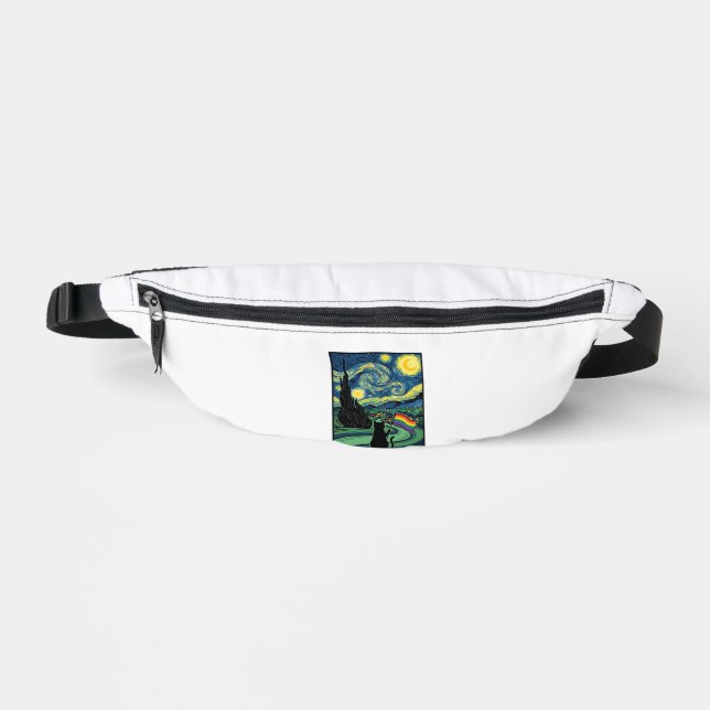 Sacs Banane Conception de chemise vectorielle de paysage noctu (Recto)