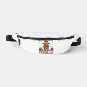 Sacs Banane Conception de chemise vectorielle de vache de Noël