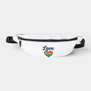 Sacs Banane Conception de chemise vectorielle Love Rainbow Hea