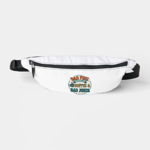 Sacs Banane Conception de chemise vintage Café et mauvaises bl