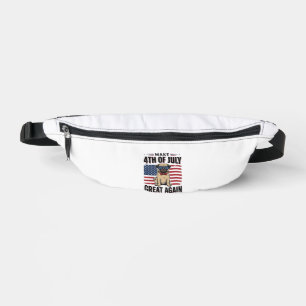 Sacs Banane Conception de chemise vintage patriotique Pug du 4