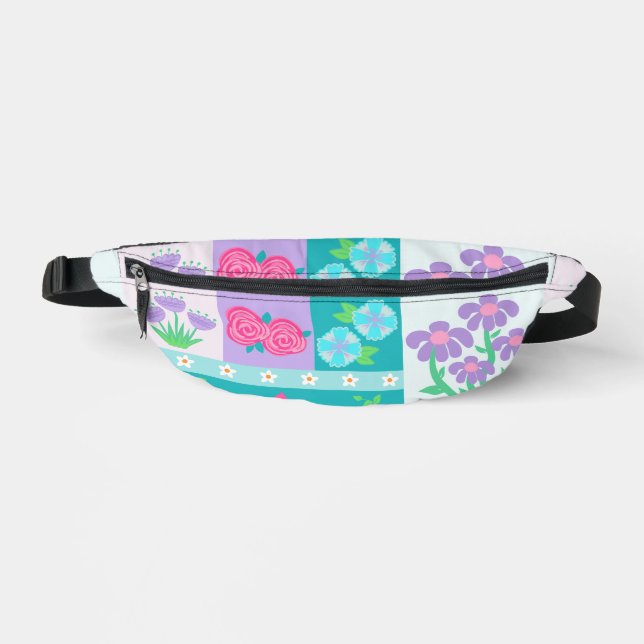 Sacs Banane Conception de fleurs vibrantes en fleurs (Recto)