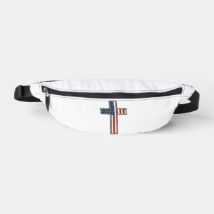 Sacs Banane Conception de vecteur de croix patriotique en détr