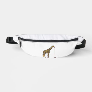 Sacs Banane Conception de vecteur de paille à boire de girafe