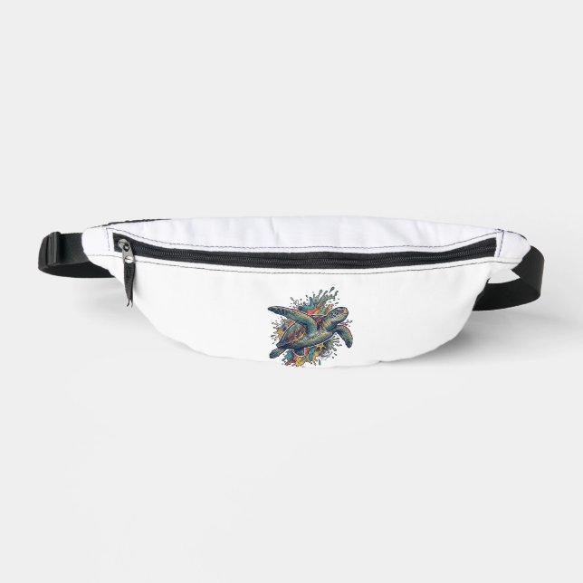 Sacs Banane Conception de vecteur d'éclaboussure de tortue de  (Recto)
