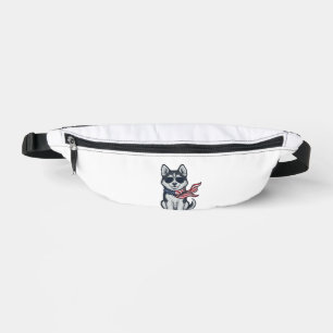 Sacs Banane Conception vectorielle vintage d'un chiot husky pa
