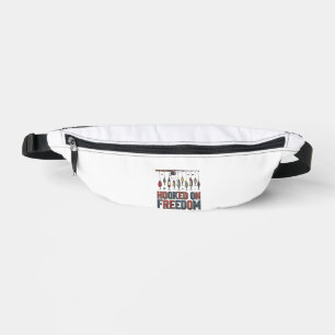 Sacs Banane Conçu pour la liberté Chemise de pêche patriotique